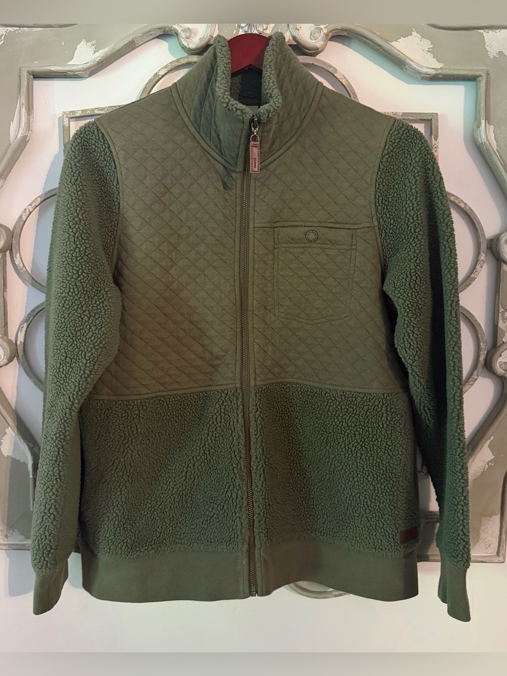 L.L Bean Sherpa Quilted Fleece Jacket Size Medium